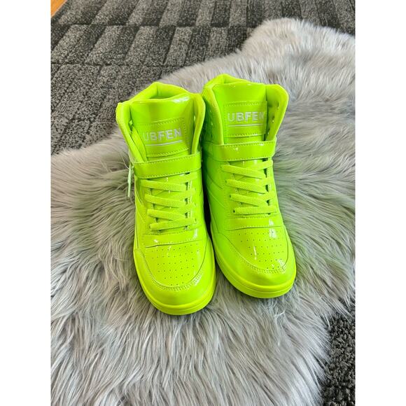 Neon UBFEN Hidden Wedge Sneaker Booties Women's Size 11 - Picture 6 of 6